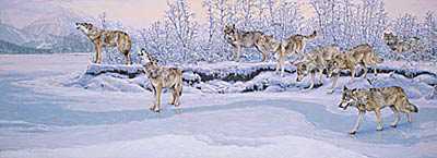 On The Move Wolves by Lee Kromschroeder Pricing Limited Edition Print image