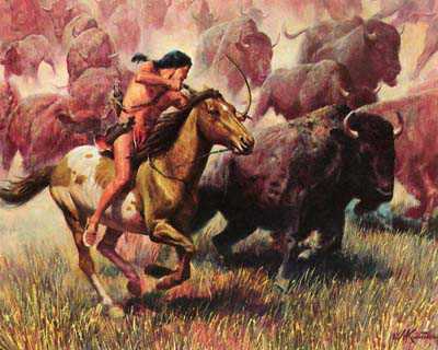 Buffalo Hunt by Mort Kunstler Pricing Limited Edition Print image