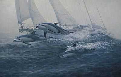 Bow Riders Dolphin by Randall Scott Pricing Limited Edition Print image