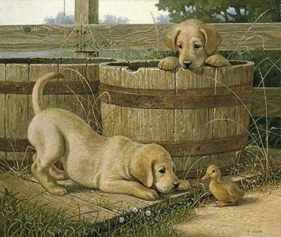 Companions Yellow Labs by Jim D Lamb Pricing Limited Edition Print image