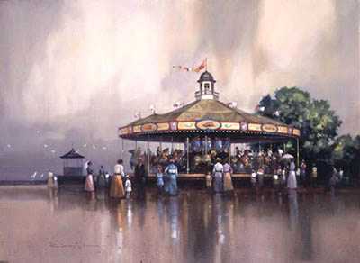 Seaside Carousel by Paul Landry Pricing Limited Edition Print image
