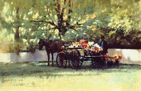 Flower Wagon by Paul Landry Pricing Limited Edition Print image