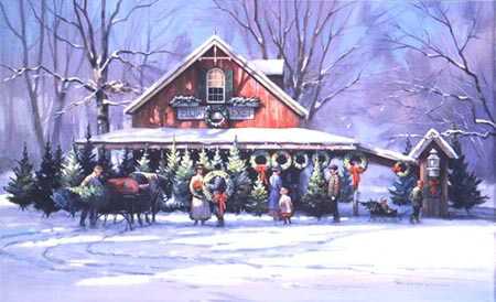 Christmas Flowermrkt by Paul Landry Pricing Limited Edition Print image