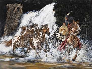 Spirit Grizzly Creek by Judy Larson Pricing Limited Edition Print image