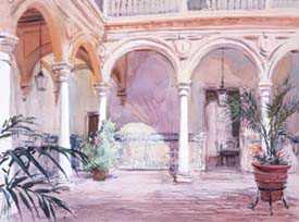 Andulsian Courtyard by Timothy J Clark Pricing Limited Edition Print image