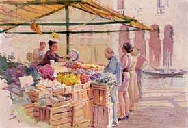 Fruit Market Vendor by Timothy J Clark Pricing Limited Edition Print image