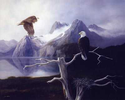 Nesting Eagles by David Jean Pricing Limited Edition Print image