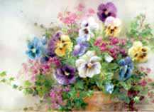 Potted Pansies by Lena Liu Pricing Limited Edition Print image