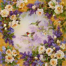 Hummingbird Roses by Lena Liu Pricing Limited Edition Print image