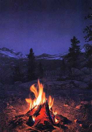 A Mountain Campfire by Stephen E Lyman Pricing Limited Edition Print image
