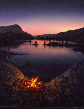 Midnight Fire by Stephen E Lyman Pricing Limited Edition Print image