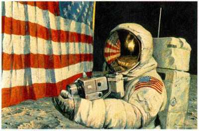 Straightening Stripes by Alan Bean Pricing Limited Edition Print image