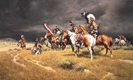Watching The Wagons by Frank Mccarthy Pricing Limited Edition Print image