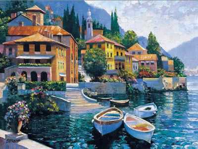 Lake Como Landing by Howard Behrens Pricing Limited Edition Print image