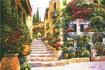Riviera Stair Hnapcnvs by Howard Behrens Pricing Limited Edition Print image