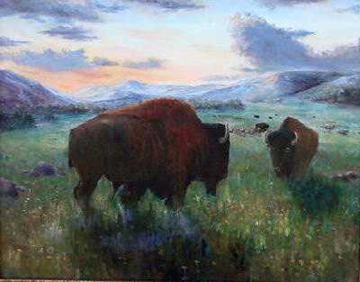 Two Bulls by Carl D Rhodes Pricing Limited Edition Print image