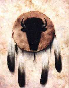 Buffalo Shield by Carl D Rhodes Pricing Limited Edition Print image