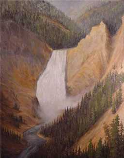 Lower Falls Yellwstne by Carl D Rhodes Pricing Limited Edition Print image