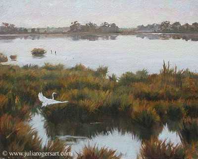 Blackwater Great Egrt by Julia Rogers Pricing Limited Edition Print image