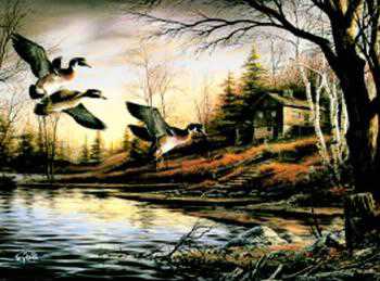 Backwoods Cabin by Terry Redlin Pricing Limited Edition Print image