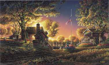 Good Even Amer So Ln by Terry Redlin Pricing Limited Edition Print image