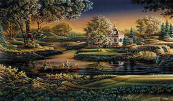 Summer On Greens El by Terry Redlin Pricing Limited Edition Print image