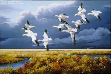 Dark Sky Snow Geese by Maynard Reece Pricing Limited Edition Print image