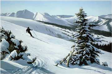 High Country Skier by Maynard Reece Pricing Limited Edition Print image