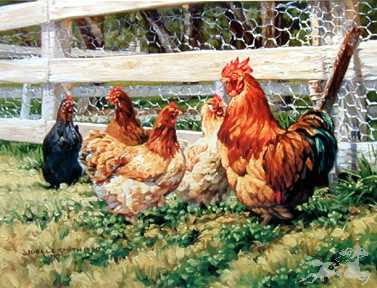 Jans Chickens by Joelle Smith Pricing Limited Edition Print image