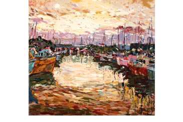 San Fran Marina Dusk by Marco Sassone Pricing Limited Edition Print image