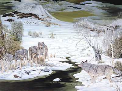 Wolves On Winter by Doni Kendig Pricing Limited Edition Print image