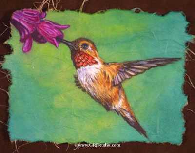 Rufous Hummingbird by Gary R Johnson Pricing Limited Edition Print image