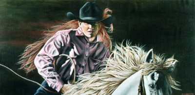 Cuttin Cowgirl by Mal Luber Pricing Limited Edition Print image