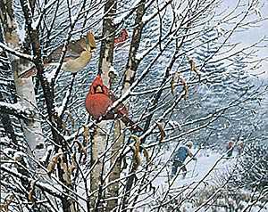 Trailside Cardinals by Michael Sieve Pricing Limited Edition Print image