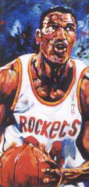 Hakeem Olajuwon by Robert Hurst Pricing Limited Edition Print image