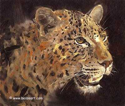 Big 5 Eyetoeye Leoprd by Linda Besse Pricing Limited Edition Print image