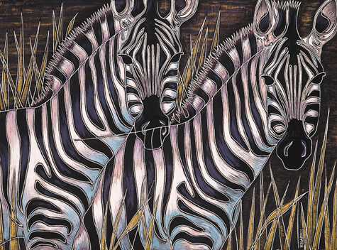 Zebras by Robert Barros Pricing Limited Edition Print image