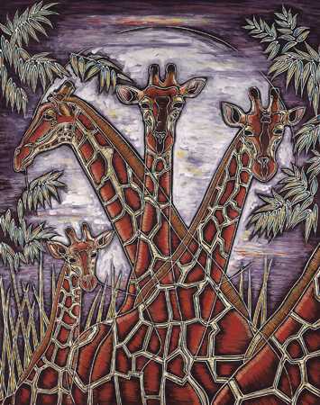 Giraffes by Robert Barros Pricing Limited Edition Print image