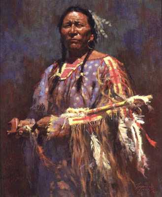Medicine Pipe by Howard Terpning Pricing Limited Edition Print image