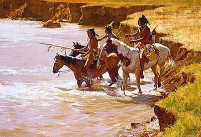 Crossing Ford by Howard Terpning Pricing Limited Edition Print image