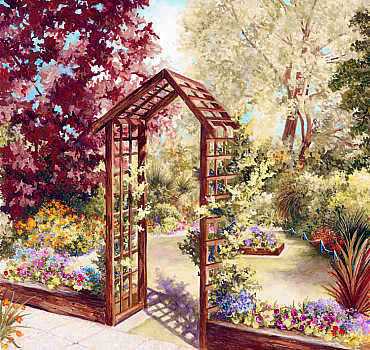 Oranmore Garden by Jennifer A Wheatley Pricing Limited Edition Print image