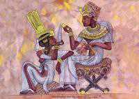 Tutankhamun & Queen by Marcella Hayes Muhammad Pricing Limited Edition Print image