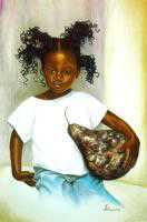 Girl Paintd Gourd by Marcella Hayes Muhammad Pricing Limited Edition Print image