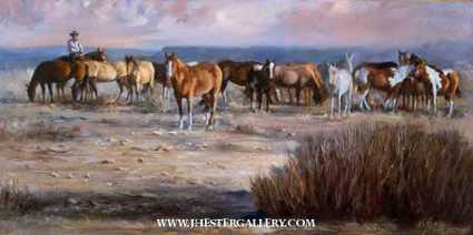Horse Wrangler by J Hester Pricing Limited Edition Print image