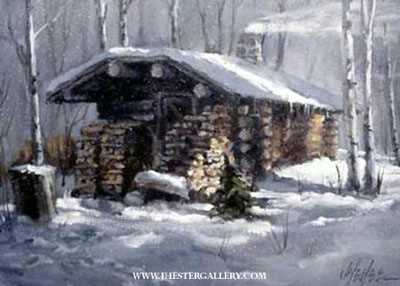 Trappers Cabin by J Hester Pricing Limited Edition Print image