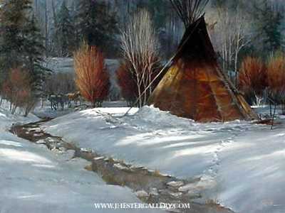 Winters Lodge by J Hester Pricing Limited Edition Print image