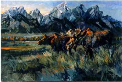 Teton Moose by Terry Lee Pricing Limited Edition Print image
