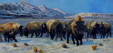 Teton Bison by Terry Lee Pricing Limited Edition Print image