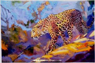 Leopard Walk by Terry Lee Pricing Limited Edition Print image