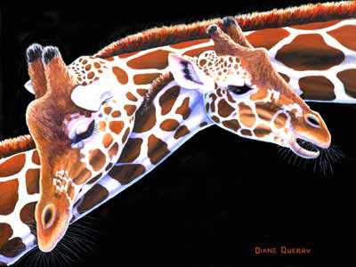 Intertwined Giraffes by Diane Querry Pricing Limited Edition Print image